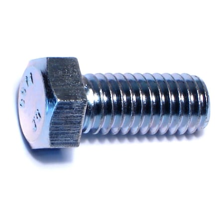 Midwest Fastener Grade 2, 7/16"-14 Hex Head Cap Screw, Zinc Plated Steel, 1 in L, 50 PK 53311